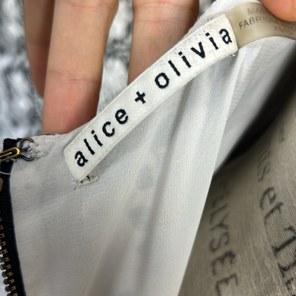 Alice + Olivia Black and White Rowley Maxi Dress high Low Tent Lightweight Sz.XS - Picture 13 of 16